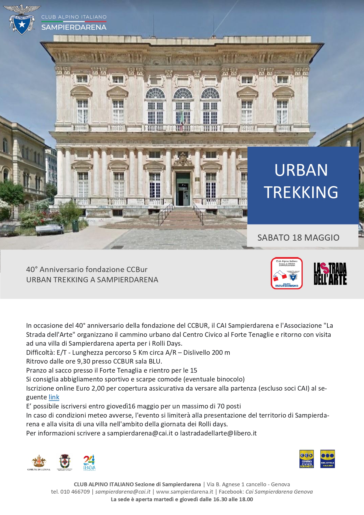 Sabato 18 Maggio – Urban Trekking